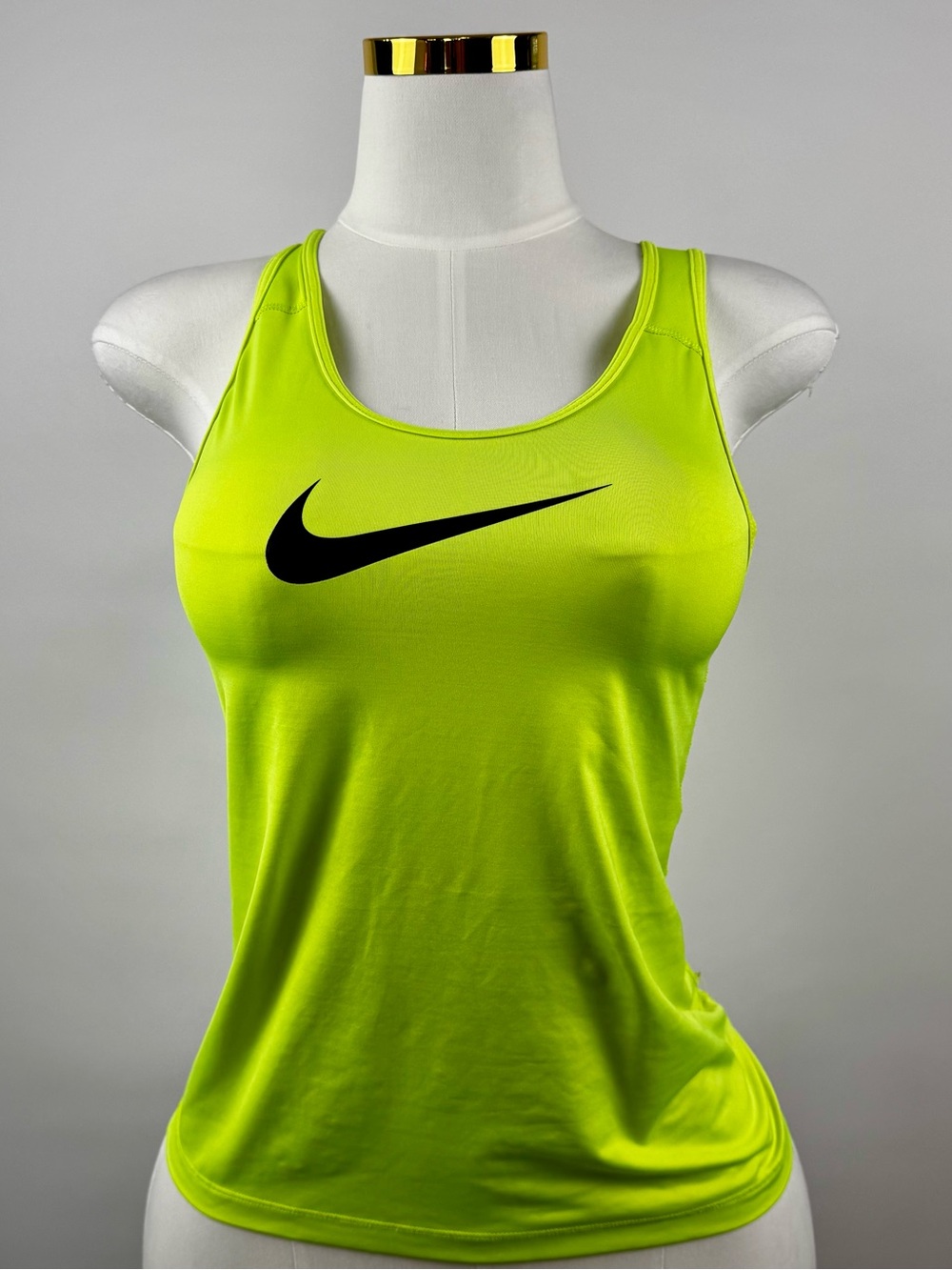 Nike Women’s Neon Yellow-Green Dri-FIT Racerback Tank